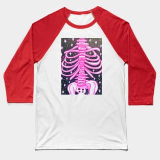 Pink Ribcage Baseball T-Shirt